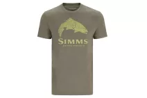 Футболка Simms Wood Trout Fill T-Shirt Military Heather Neon M