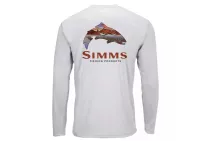 Блуза Simms Solar Tech Tee Simms Troutscape Sterling L