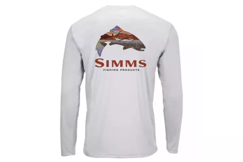 Блуза Simms Solar Tech Tee Simms Troutscape Sterling M