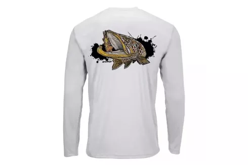 Блуза Simms Solar Tech Tee Brown Trout Sterling L