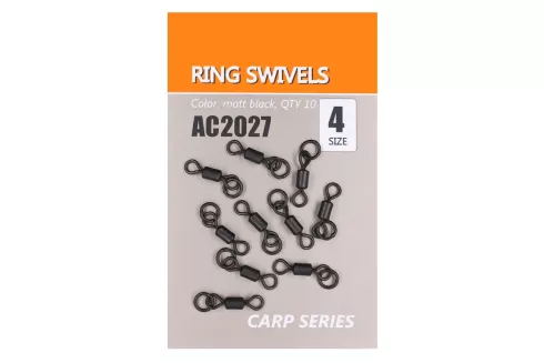 Вертлюг рыболовный с кольцом Ring Swivels AC2027 №4 (10шт/уп)