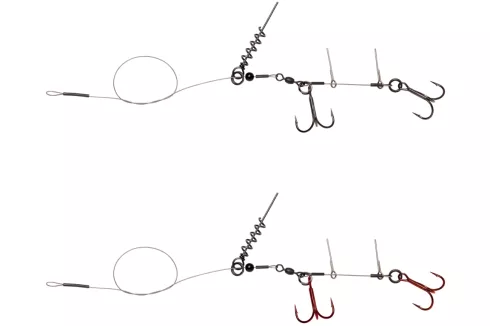 Оснастка Savage Gear Linethru Corkscrew Rig 2x#1/0 45см 31кг (2 шт/уп)