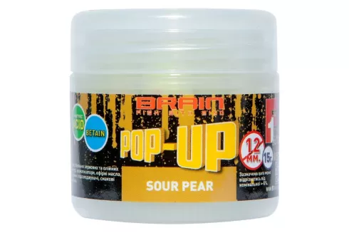 Бойлы Brain Pop-Up F1 Sour Pear (груша) 12мм/ 15г