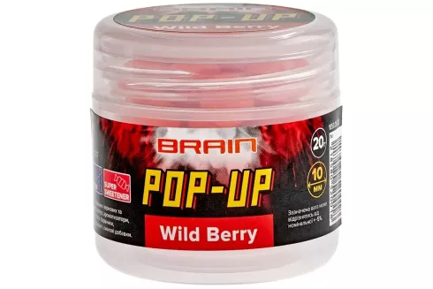 Бойлы Brain Pop-Up F1 Wild Berry (земляника) 8мм/ 20г