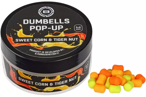 Бойлы Brain Dumbells Pop-Up 5х8мм 34г Sweet Corn & Tiger Nut (кукуруза+тигровый орех)