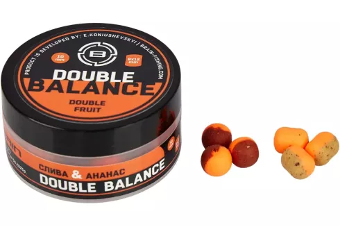 Бойлы Brain Double Balance Double Fruit (cлива + ананас) 10+8х12мм