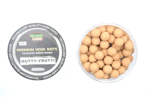 Бойли насадочні Технокарп Premium Hook Baits ⌀14мм 110г Nutty-Frutti