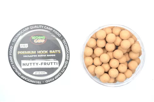 Бойлы насадочные Технокарп Premium Hook Baits ⌀14мм 110г Nutty-Frutti