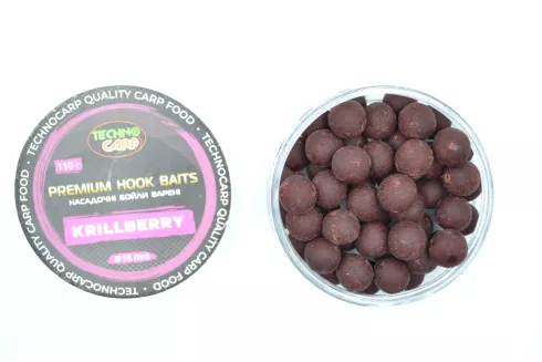 Бойлы насадочные Технокарп Premium Hook Baits ⌀16мм 110г Krillberry