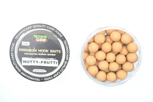 Бойли насадочні Технокарп Premium Hook Baits ⌀16мм 110г Nutty-Frutti