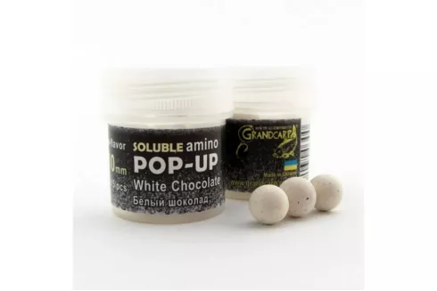 Бойли Grandcarp Soluble Amino POP-UP ⌀10мм/ 15шт White chocolate