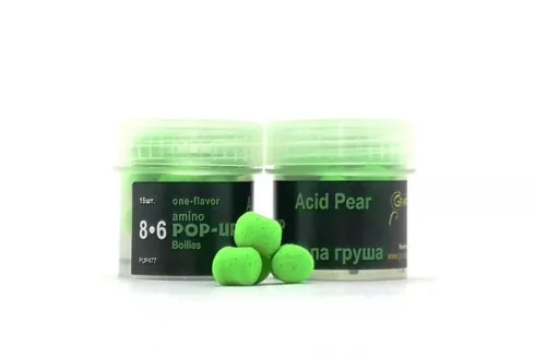 Бойлы Grandcarp Amino POP-UPs ⌀8х6мм 15шт Acid Pear