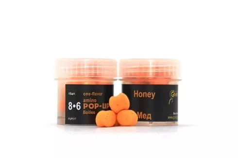 Бойли Grandcarp Amino POP-UPs ⌀8х6мм 15шт Honey