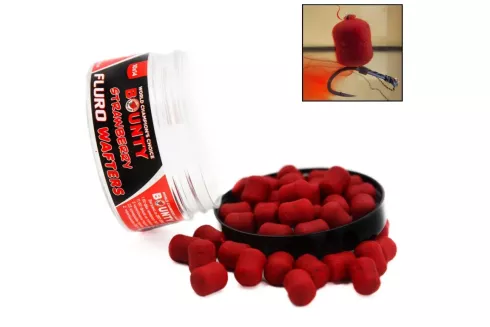 Бойли Bounty флюоро-вафтерси ⌀9*12мм 40шт Strawberry (червоний)