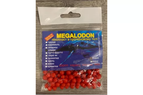Пенопласт в протеиновом тесте Megalodon ⌀4-8мм Слива