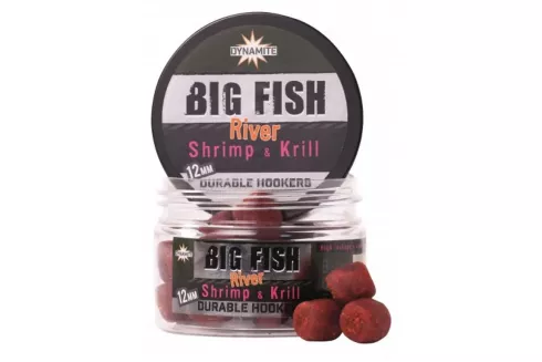 Бойлы Dynamite Baits Big Fish River Durable Hookers Shrimp & Krill ⌀12мм