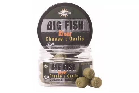 Бойлы Dynamite Baits Big Fish River Durable Hookers Cheese & Garlic ⌀12мм