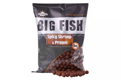 Бойлы Dynamite Baits Big Fish Spicy Shrimp & Prawn ⌀15мм 1.8кг
