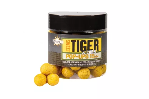 Бойли Dynamite Baits Sweet Tiger & Corn Pop-Ups ⌀15мм