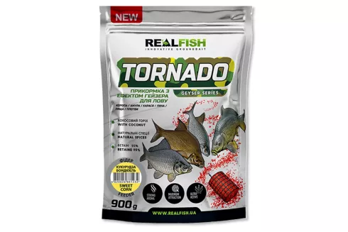 Прикормка Real Fish Торнадо Фидер (Кукуруза Бондюэль) 0.9кг