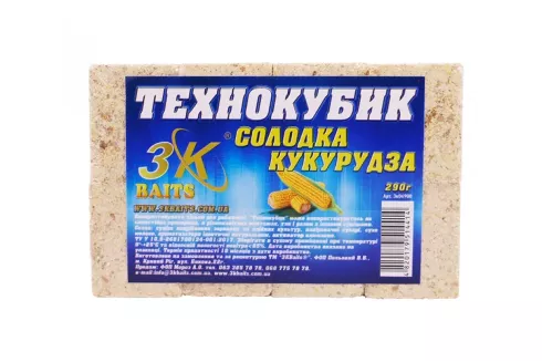 Технокубик 3K Baits 290г (солодка кукурудза)