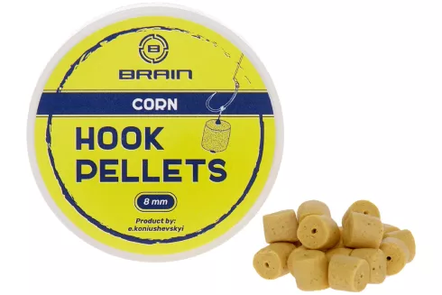 Пеллетс Brain Hook Pellets ⌀8мм 70г Corn (кукурудза)