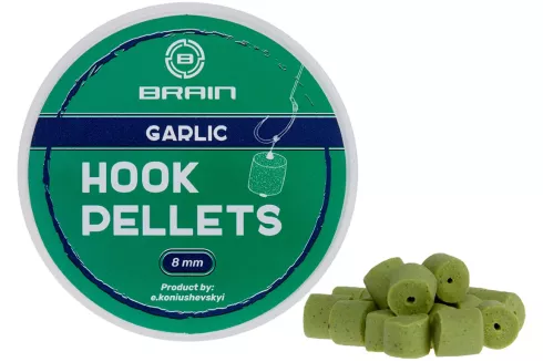 Пеллетс Brain Hook Pellets ⌀8мм 70г Garlic (чеснок)
