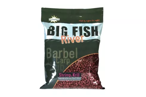 Пеллетс Dynamite Baits Big Fish River Pellets - Shrimp & Krill ⌀4, 6, 8мм 1.8кг
