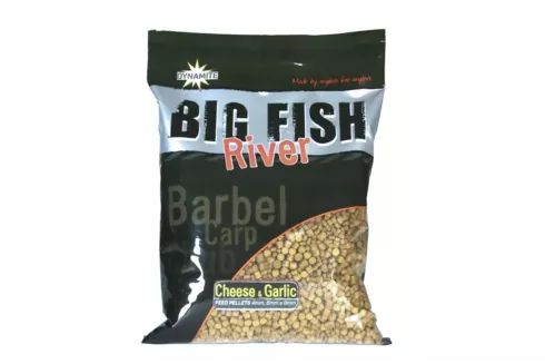 Пеллетс Dynamite Baits Big Fish River Pellets - Cheese & Garlic ⌀4, 6, 8мм 1.8кг
