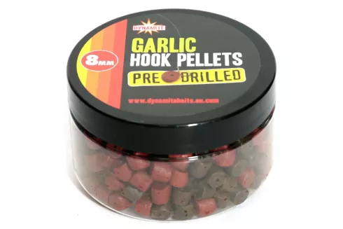 Пеллетс насадочный Dynamite Baits Pre-Drilled Garlic Hook Pellets 8мм 150г