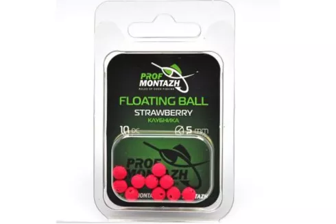 Насадка Проф Монтаж EVA Floating Ball 5мм (10шт/уп) Полуниця