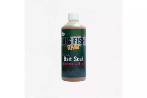 Ликвид Dynamite Baits Big Fish River Bait Soakt Shrimp & Krill 500мл