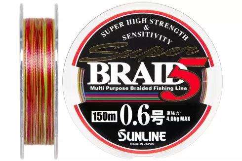 Шнур Sunline Super Braid 5 150м #0.6/0.128мм 9lb/ 4кг