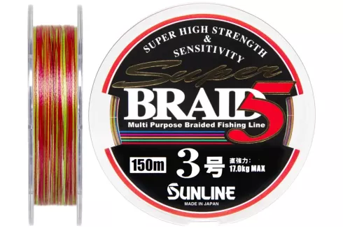 Шнур Sunline Super Braid 5 150м #3.0/0.27мм 40lb/ 17кг