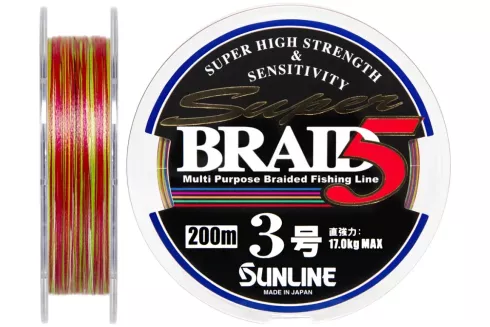 Шнур Sunline Super Braid 5 200м #3.0/0.27мм 40lb/ 17кг