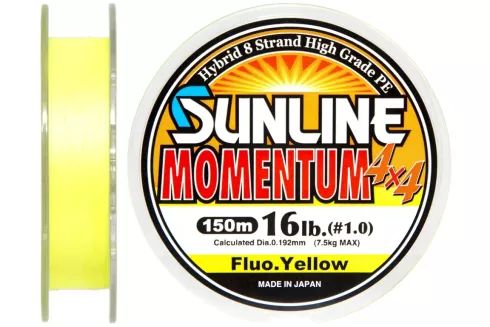 Шнур Sunline Momentum 4x4 150м 0.192мм 16lb/ 7.5кг