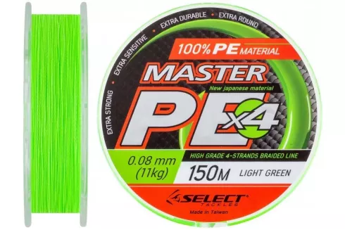 Шнур Select Master PE 150м/ 0.08мм (салатовий)