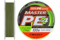 Шнур Select Master PE 100м/ 0.12мм (темно-зелений)