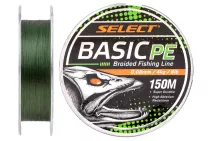 Шнур Select Basic PE 150м 0.08мм 8lb/ 4кг (темно-зеленый)