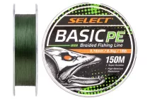 Шнур Select Basic PE 150м 0.16мм 18lb/ 8.3кг (темно-зеленый)