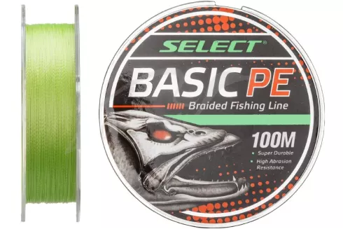 Шнур Select Basic PE 100м 0.12мм 12lb/ 5.6кг (салатовий)