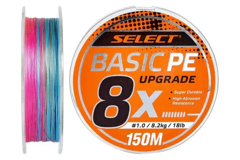 Шнур Select Basic PE 8x 150м #1.5/0.18мм 22lb/10кг (мультицвет)