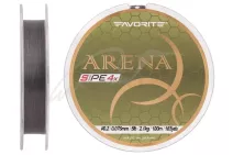Шнур Favorite Arena PE 100м #0.2/0.076мм 5lb/ 2.1кг (сріблясто-сірий)