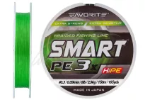 Шнур Favorite Smart PE 3x 150м #0.3/0.09мм 6lb/ 2.9кг (зелений)
