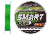 Шнур Favorite Smart PE 3x 150м #0.6/0.132мм 12lb/ 5.4кг (зелений)