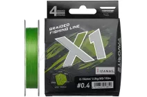 Шнур Favorite X1 PE 4x 150м #0.4/0.104мм 8lb/ 3.5кг (светло-зеленый)