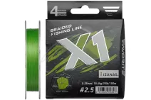 Шнур Favorite X1 PE 4x 150м #2.5/0.260мм 35lb/ 16.4кг (світло-зелений)