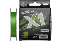 Шнур Favorite X1 PE 4x 150м #3.0/0.296мм 41lb/ 19.0кг (світло-зелений)