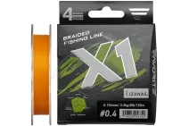 Шнур Favorite X1 PE 4x 150м #0.4/0.104мм 8lb/ 3.5кг (оранжевый)