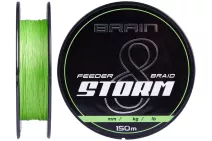 Шнур Brain Storm 8X (lime) 150м 0.08мм 11lb/4.8кг